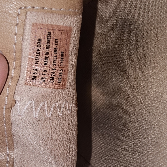 Size 7.5 FitFlop Rose Gold Suede Superskate Mule/Slide - Picture 11 of 11